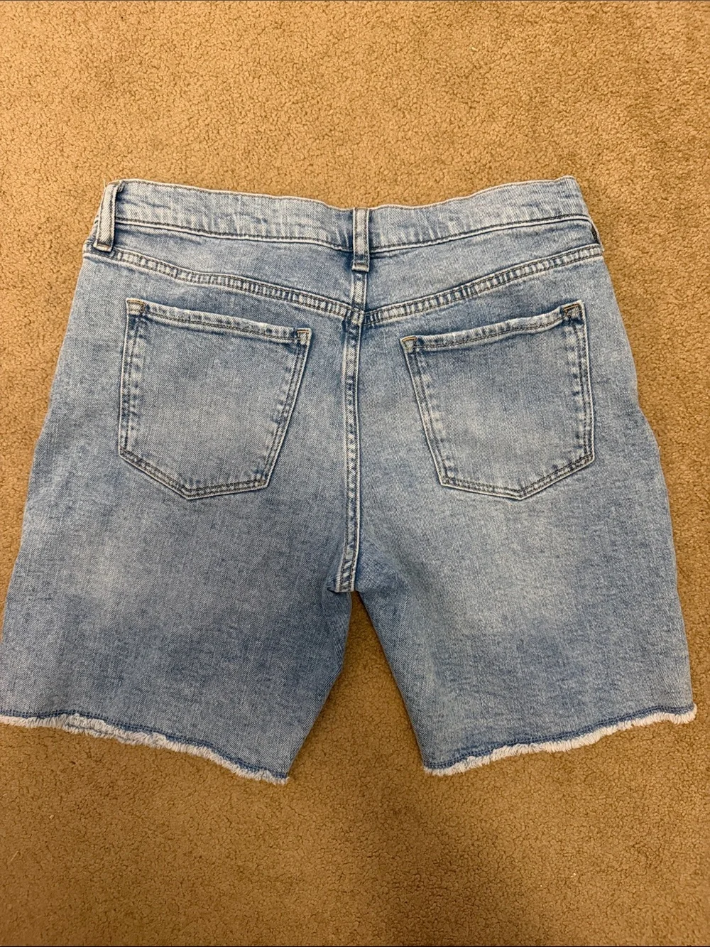 GAP High Rise Bermuda Denim Shorts - Light Blue Wash